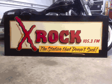 X-Rock Radio Sign